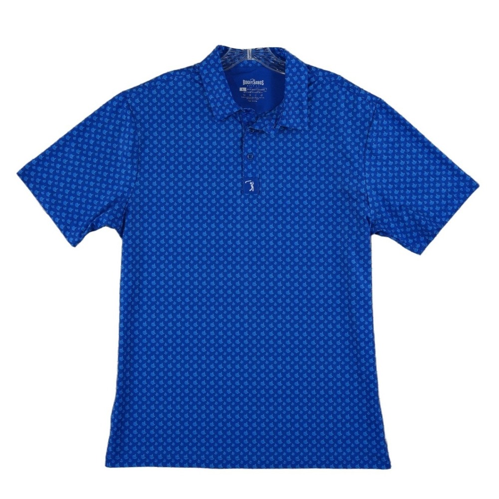 Bogey Bros Golf Co Polo Shirt Men's Size Large Middle Finger Graphic Performance